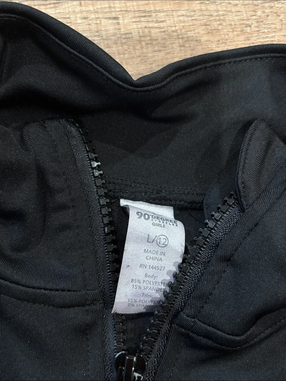 90 Degree By Reflex Black Zip-Up Hoodie Jacket